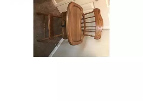 Solid oak high chair